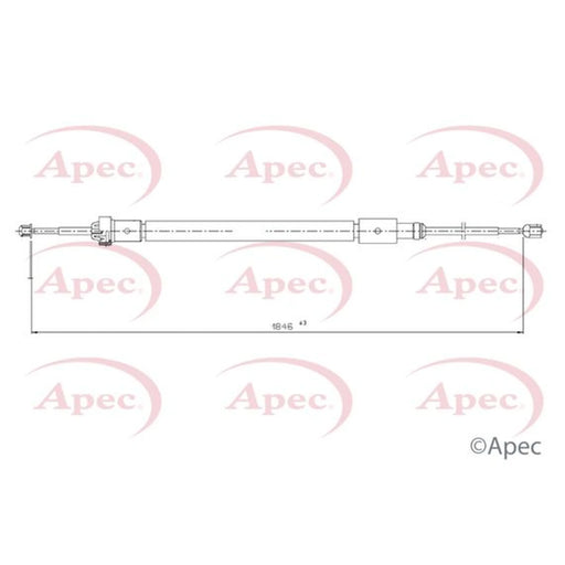 Apec Handbrake Cable Left Rear CAB1743