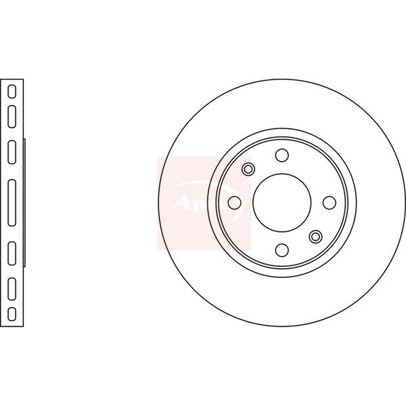 Apec 2 x Vented Front Brake Discs DSK633