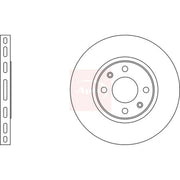 Apec 2 x Vented Front Brake Discs DSK633