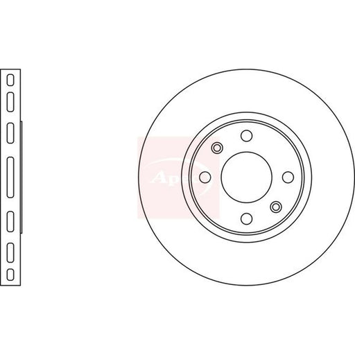 Apec 2 x Vented Front Brake Discs DSK633