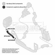Borg & Beck Intercooler Turbo Charge Air Hose BTH1424