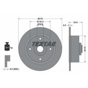 Textar 2 x Solid Front Brake Discs 92010300