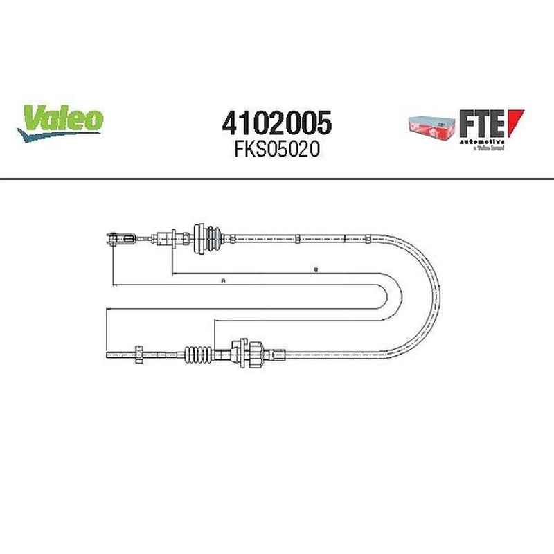 Valeo Clutch Control Cable Pull 4102005