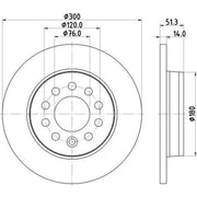 DON 2 x Solid Rear Brake Discs PCD23332