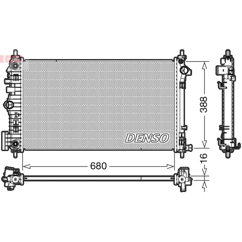 Denso Engine Radiator DRM20007