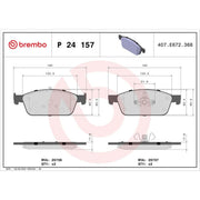 Brembo 4 x Front Brake Pad Set P24157