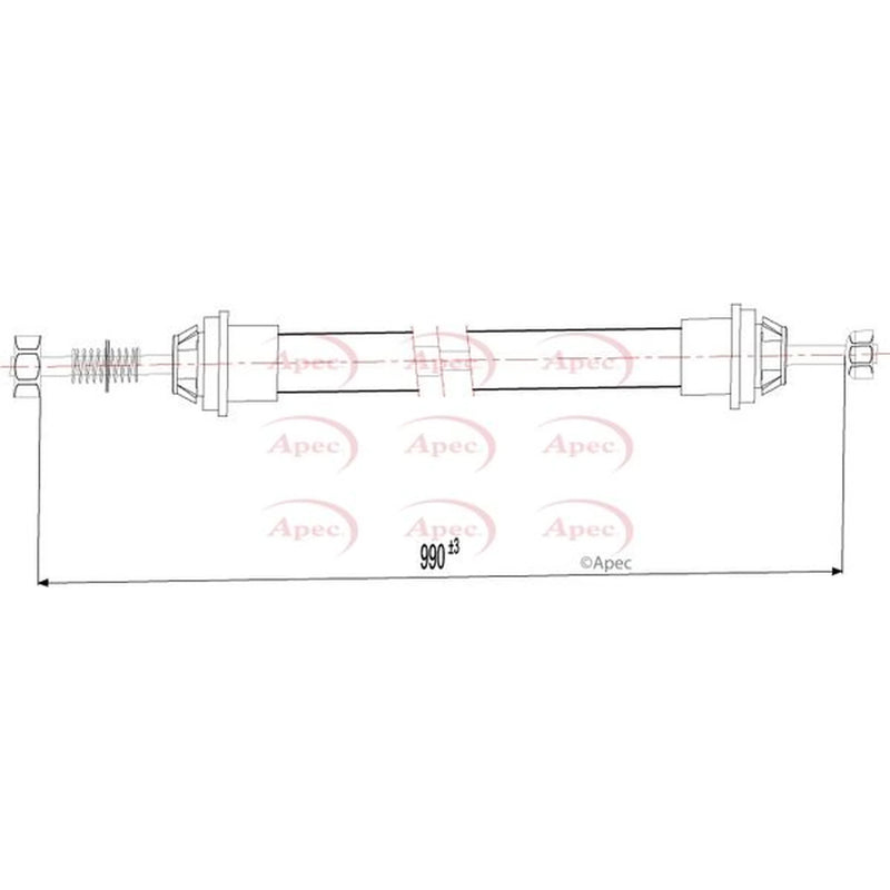 Apec Handbrake Cable Left Rear CAB1577