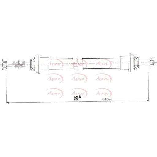 Apec Handbrake Cable Left Rear CAB1577