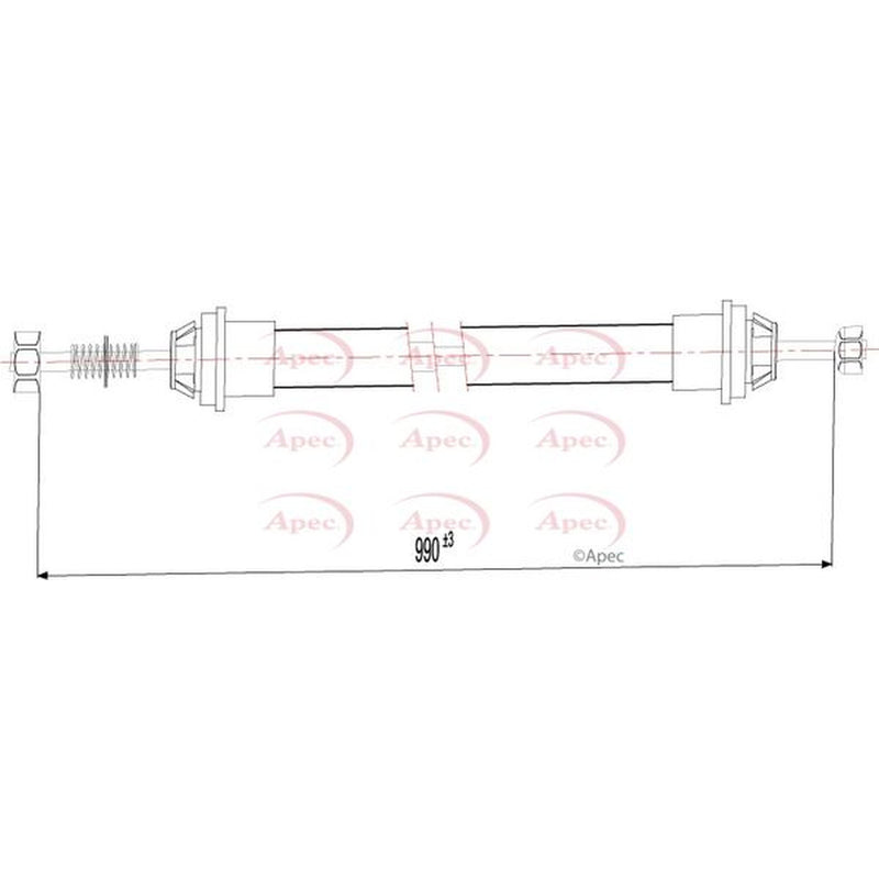 Apec Handbrake Cable Left Rear CAB1577