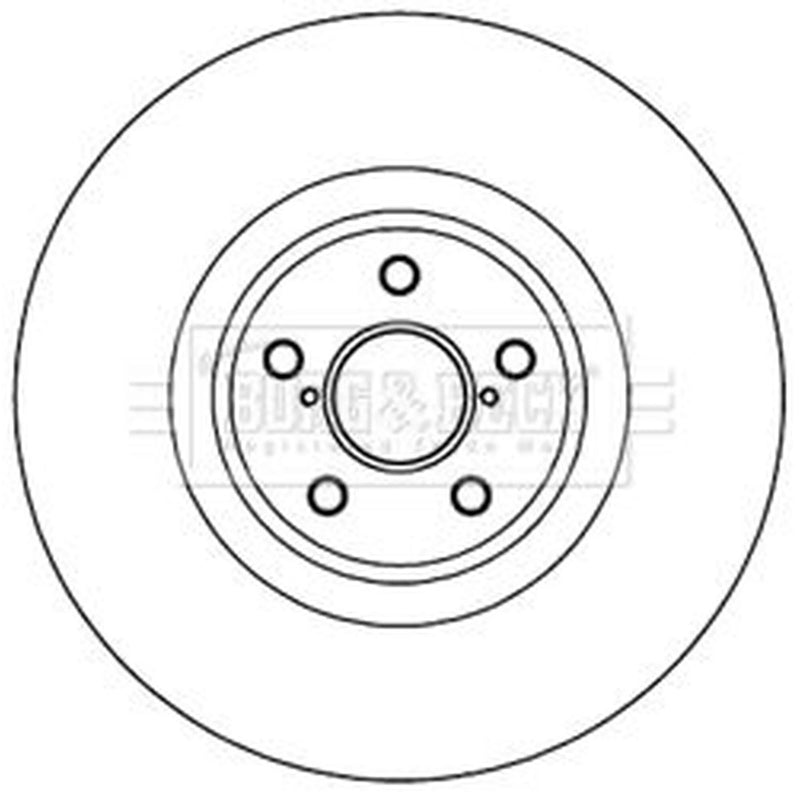 Borg & Beck 2 x Perforated/Vented Front Brake Discs BBD5971S