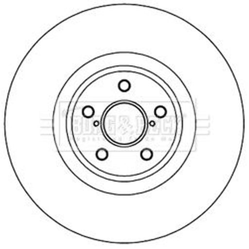 Borg & Beck 2 x Perforated/Vented Front Brake Discs BBD5971S