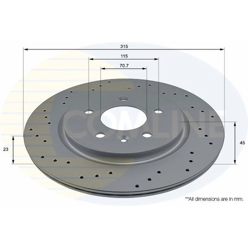 Comline 2 x Rear Brake Discs ADC2852V