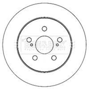 Borg & Beck 2 x Solid Rear Brake Discs BBD5173