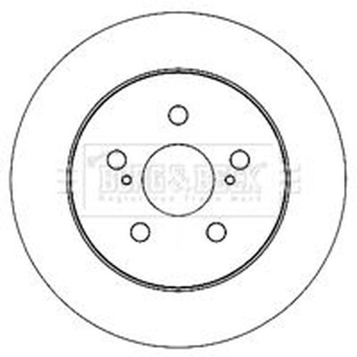 Borg & Beck 2 x Solid Rear Brake Discs BBD5173