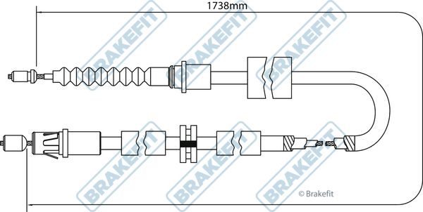 Apec Handbrake Cable Left Rear fits Ford Mondeo III 2000-2007 1.8 2.0 2.2 3.0