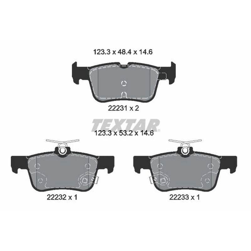 Textar Rear Brake Pad Set 2223103