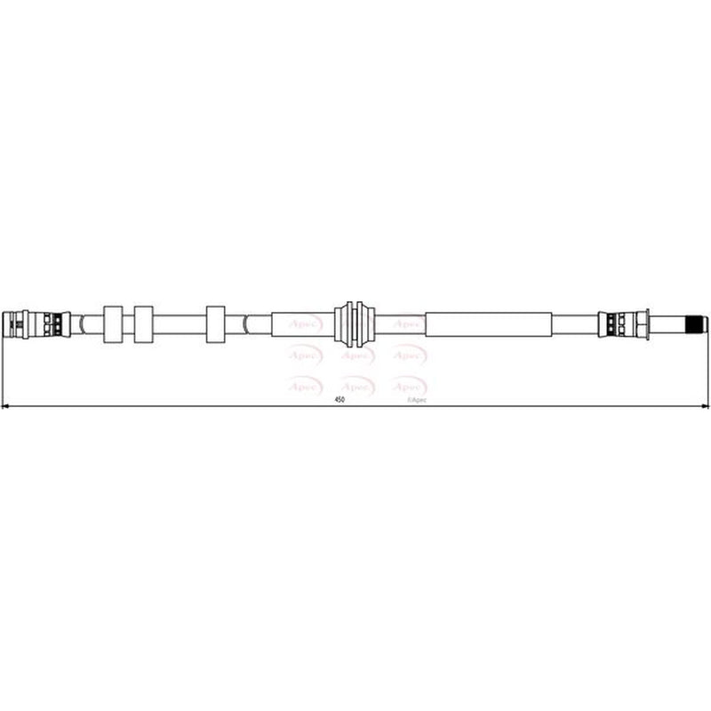 Apec Brake Hydraulic Hose Line Rear HOS3842