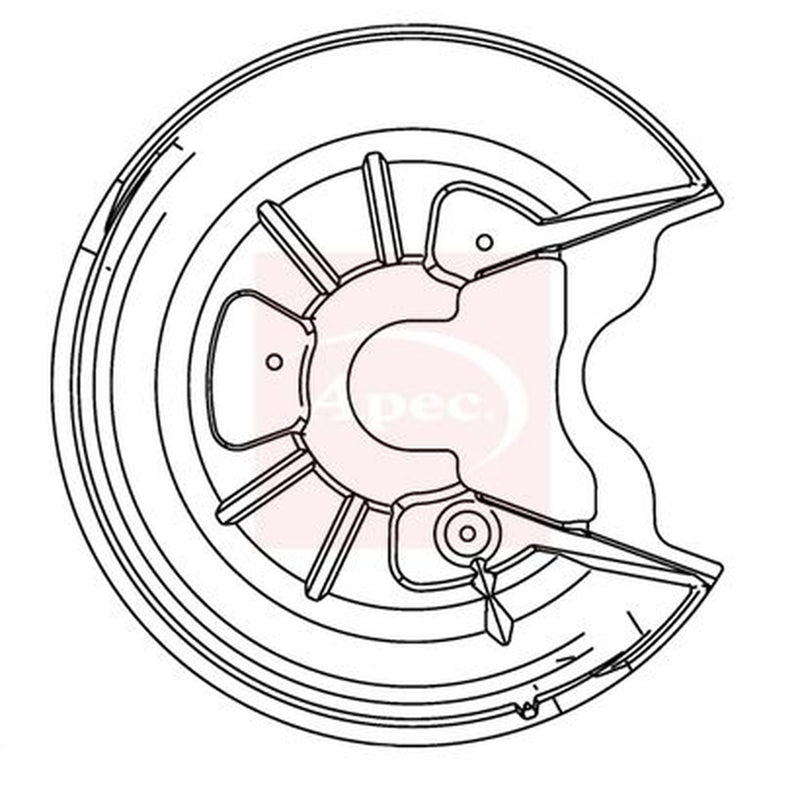 Apec Brake Disc Splash Guard Rear Left ASG1047