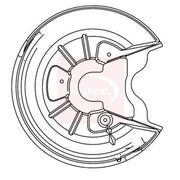 Apec Brake Disc Splash Guard Rear Left ASG1047