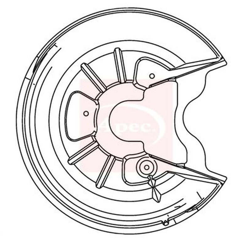 Apec Brake Disc Splash Guard Rear Left ASG1047