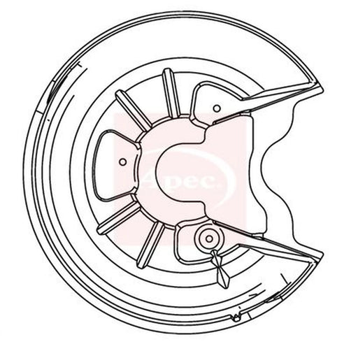 Apec Brake Disc Splash Guard Rear Left ASG1047