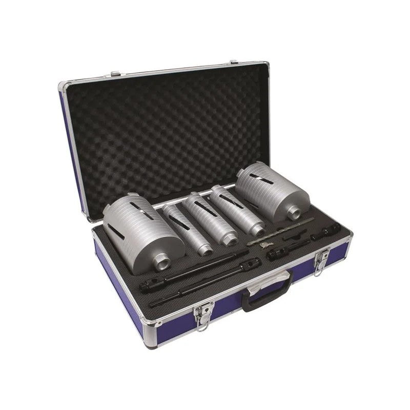 MEXCO Slotted Dry Core Drill X90 Grade Kit, 11 Piece - A10DCDKIT57