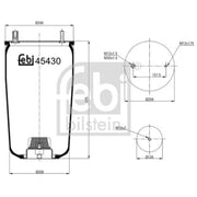Febi Air Suspension Bellow 134mm 45430