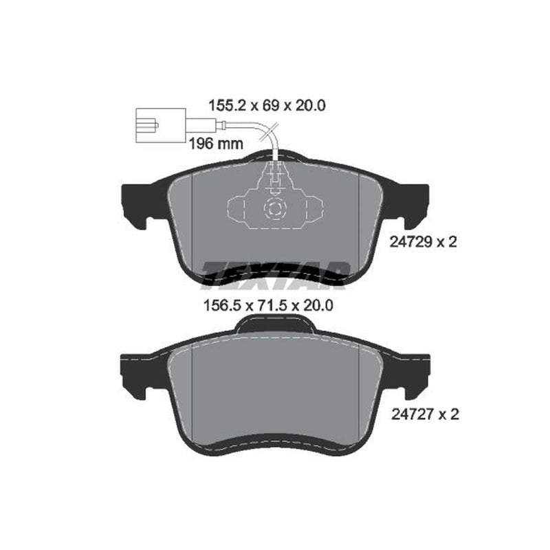 Textar Front Brake Pad Set 2472901
