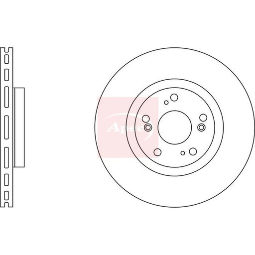 Apec 2 x Vented Front Brake Discs DSK2463