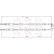 Apec Handbrake Cable Left Rear CAB1475