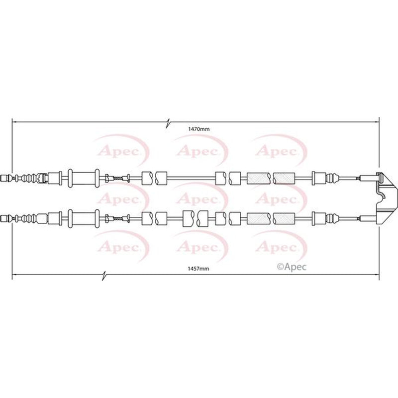Apec Handbrake Cable Left Rear CAB1475