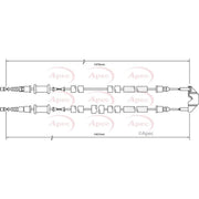 Apec Handbrake Cable Left Rear CAB1475
