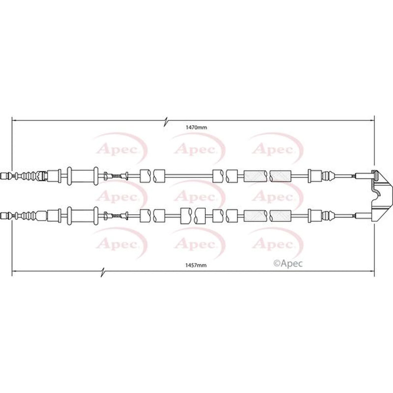 Apec Handbrake Cable Left Rear CAB1475