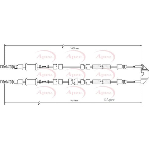 Apec Handbrake Cable Left Rear CAB1475