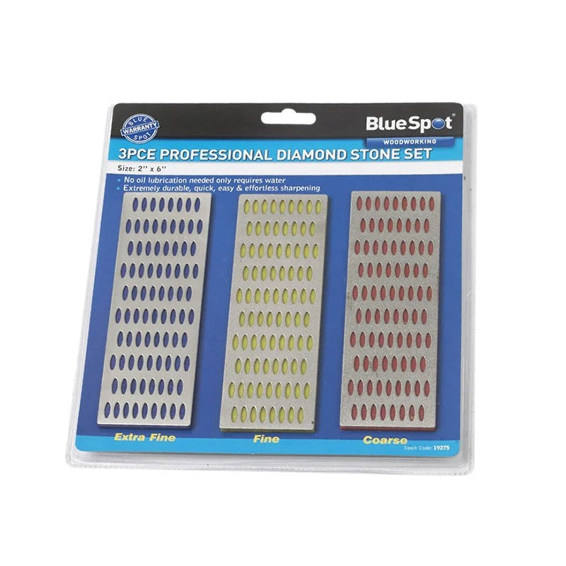 BlueSpot Tools Diamond Stone Set of 3 2 x 6in - 19275