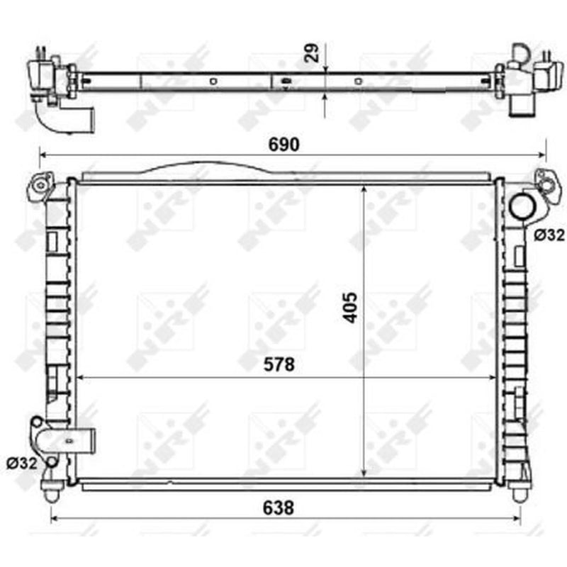 NRF Engine Radiator 55338