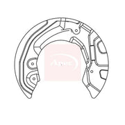 Apec Brake Disc Splash Guard Front Right ASG1019