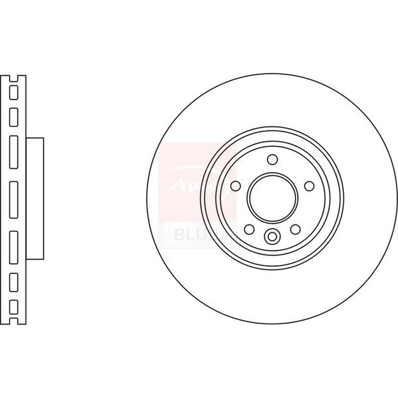 Apec 2 x Vented Front Brake Discs SDK6990
