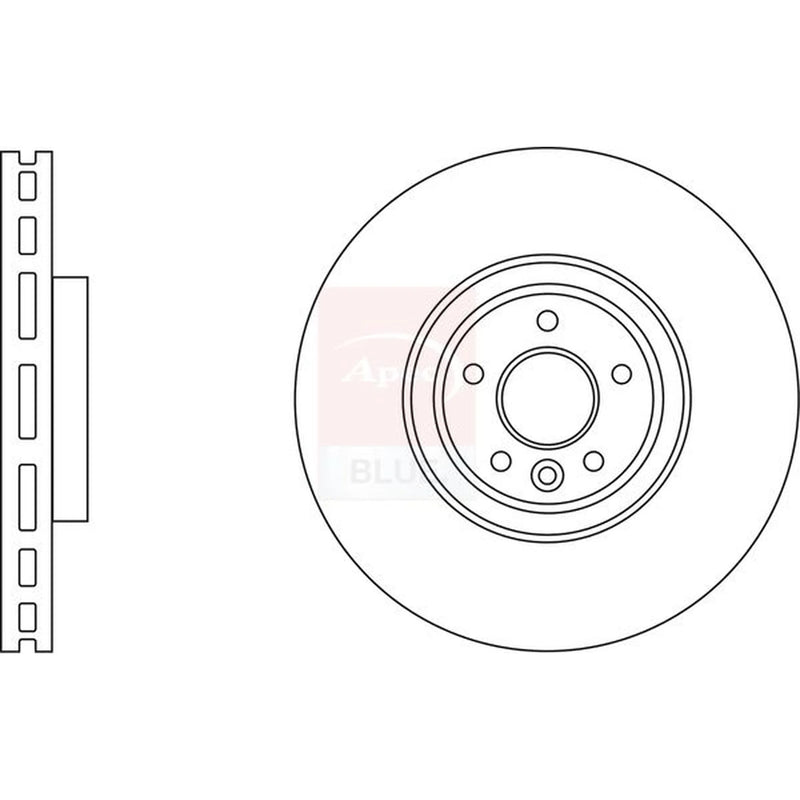 Apec 2 x Vented Front Brake Discs SDK6990