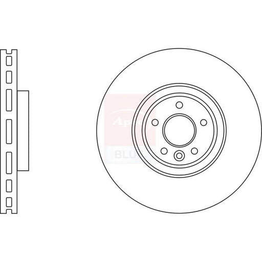 Apec 2 x Vented Front Brake Discs SDK6990