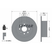 Textar 2 x Rear Brake Discs 92075503