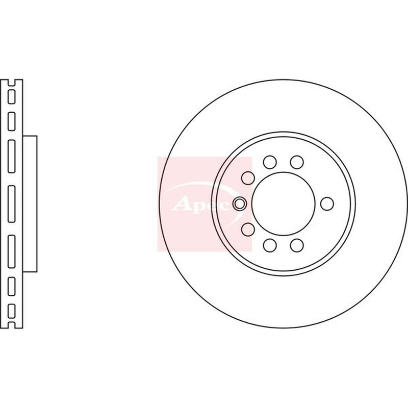 Apec 2 x Vented Front Brake Discs DSK794