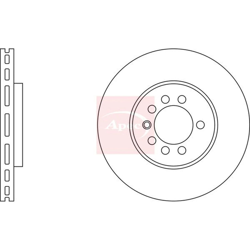 Apec 2 x Vented Front Brake Discs DSK794