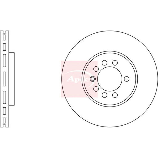 Apec 2 x Vented Front Brake Discs DSK794