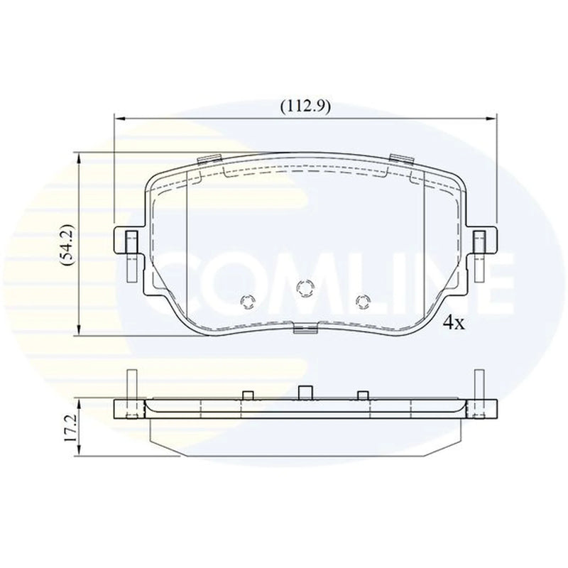 Comline 4 x Rear Brake Pad Set CBP02765
