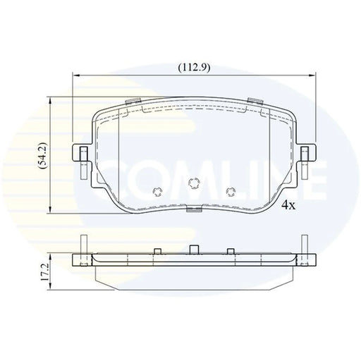 Comline 4 x Rear Brake Pad Set CBP02765