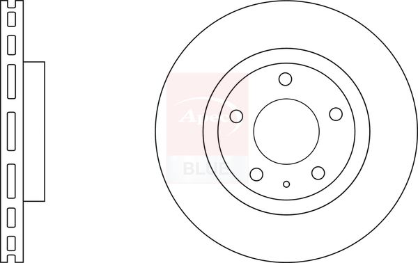 Apec 2 x Brake Disc Set Vented