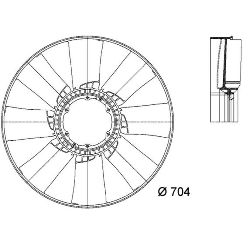 Mahle Radiator Cooling Fan Blade CFW 25 000P