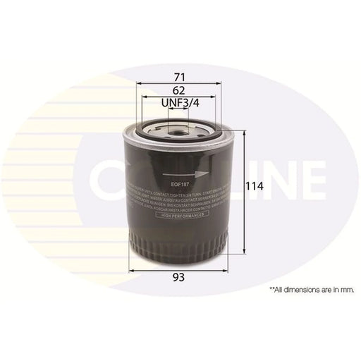 Comline Engine Oil Filter EOF187