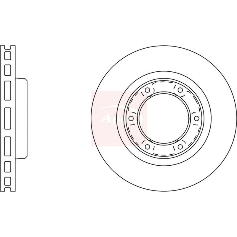 Apec 2 x Vented Front Brake Discs DSK2002